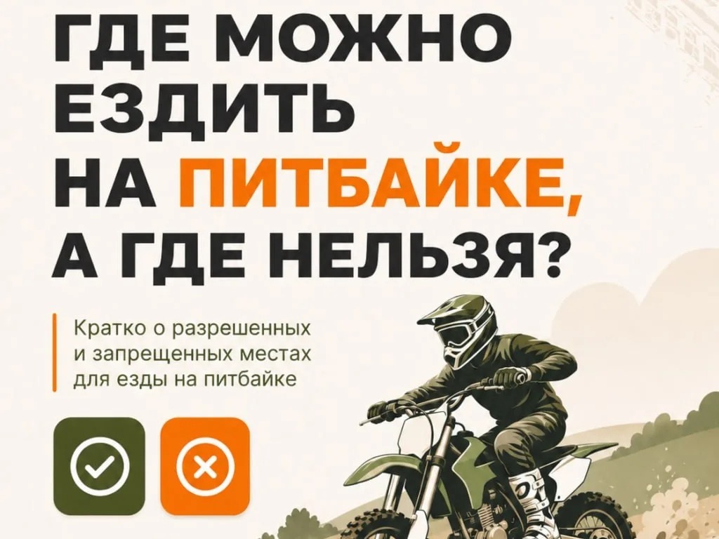 Где можно ездить на питбайке?.